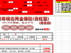中国人寿瑞鑫计划书典藏版自动计划书.xls