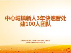 中心城镇新人3年快速晋处建百人团队39页.ppt