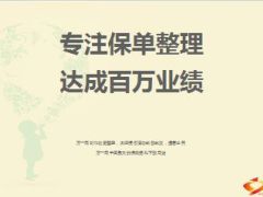 分享专注保单整理达成百万业绩34页.ppt