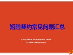 短险契约常见问题汇总国寿22页.ppt