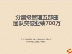 分享分层级管理五部曲团队突破业绩700万36页.ppt