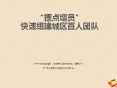 分享摆点增员快速组建城区百人团队41页.ppt