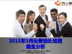 2015年月度营销处经理佣金分析30页.ppt