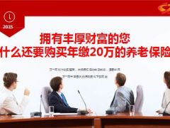 拥有丰厚财富的您为什么还要购买年缴20万的养老保险19页.ppt