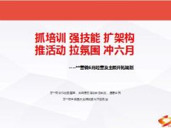 营销6月经营及主顾开拓规划行事历14页.ppt