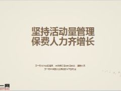 分享坚持活动量管理保费人力齐增长44页.ppt