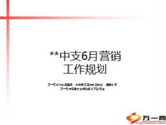 中支公司月度营销工作规划思路目标举措23页.ppt