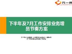 下半年及7月工作安排业务增员节奏方案12页.ppt