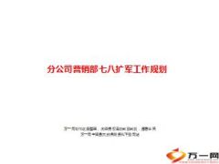 分公司营销部七八扩军工作规划方案36页.ppt