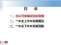中支公司上半年发展概况下半年发展思22页.ppt