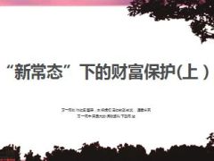保险经济新常态下的财富保护上34页.ppt