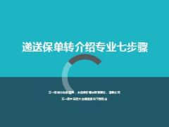 递送保单转介绍专业七步骤22页.ppt
