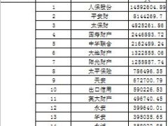 2015年上半年财产保险公司保费收入排名表.xls