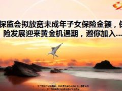 保监会拟放宽未成年子女保险金额17页..ppt