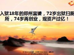 入狱18年的郑州富婆72岁出狱扫厕所74岁再创业现资产过亿14页.ppt