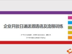 企业开放日递送邀请函及流程训练35页.ppt