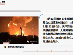 天津爆炸事件消防员在灭火医院在救人保险业在应急20页.ppt