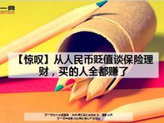从人民币贬值谈保险理财13页.ppt