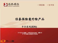 信泰保险意外险产品中介系列团险40页.ppt