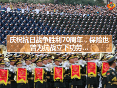 庆祝抗日战争胜利70周年保险也曾为抗战立下功9页.ppt