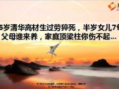 36岁清华高材生过劳猝死半岁女儿7旬父母谁来养20页.ppt