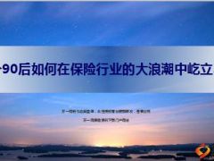 90后保险新人分享如何在保险行业大浪潮中屹立不倒18页.ppt