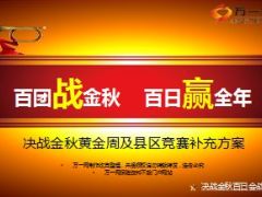 支公司决战金秋黄金周方案宣导19页.ppt