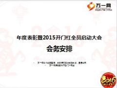 年度表彰暨2015开门红全员启动大会会务安排11页.ppt