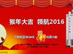 2015个险渠道开门红竞赛方案备注栏有启动会主持23页.ppt
