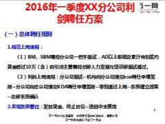 2016年开门红一季度分公司同业引进聘任方案14页.ppt