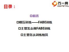 主管模压训练FABE训练宣导版33页.ppt