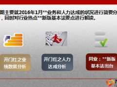 2016开门红1月数据分析模板15页.ppt