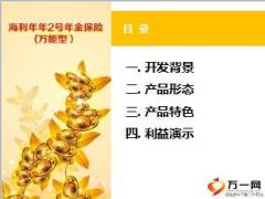前海海利年年2号万能险背景形态特色话术20页.ppt