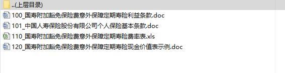 国寿附加豁免保险费意外保障定期寿险产品资料.rar