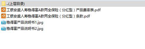 工银安盛人寿稳得富A款两全保险条款及费率表产品说明书.rar
