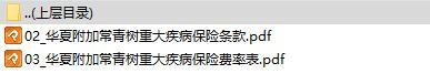 华夏附加常青树重大疾病保险条款费率.rar