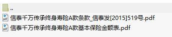 信泰千万传承终身寿险A款条款费率.rar