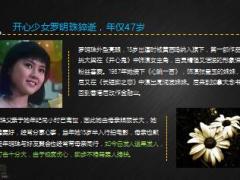 明星罗明珠年仅47岁去世影帝黄百鸣都被震惊精美11页..ppt