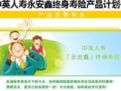 中英人寿永安鑫终身寿险产品计划书利益演示表成人版3页.rar