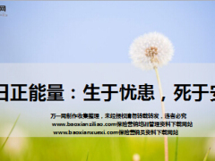 每日正能量生于忧患死于安乐11页.ppt