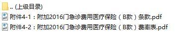 新华人寿附加2016门急诊费用医疗保险B款条款费率表.rar