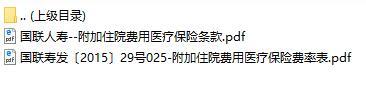 国联人寿附加住院费用医疗保险条款费率表.rar