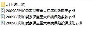 华夏附加爱家保宝重大疾病保险条款费率投保规则.rar