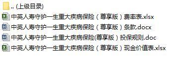 中英人寿守护一生重大疾病保险尊享版条款费率现金价值表投保规则.rar