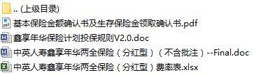 中英人寿鑫享年华两全保险条款费率生存保险金领取确认书投保规则.rar