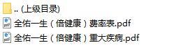 友邦人寿全佑一生倍健康重大疾病条款费率表.rar