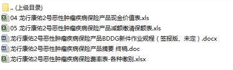 建信龙行康佑2号恶性肿瘤疾病保险产品现金价值表费率表投保规则.rar
