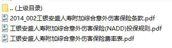 工银安盛人寿附加综合意外伤害保险条款费率表投保规则.rar