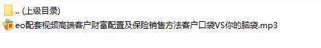 配套录音高端客户财富配置及保险销售方法客户口袋VS你的脑袋.rar