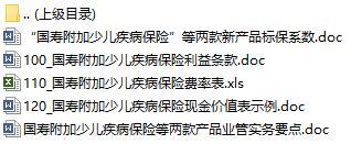 国寿附加少儿疾病保险利益条款费率表现金价值折标系数实务.rar